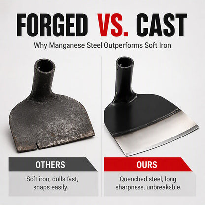 ⏳50% OFF! 🔧Manganese Steel Hoe Head – Heavy-Duty, High-Carbon & Quenched💪