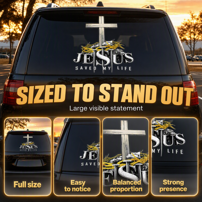 Waterproof Christian Cross Car Vinyl Sticker
