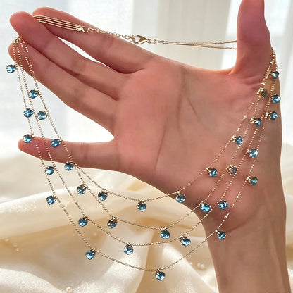 Sparkling Multi-Layered Pendant Necklace for Women