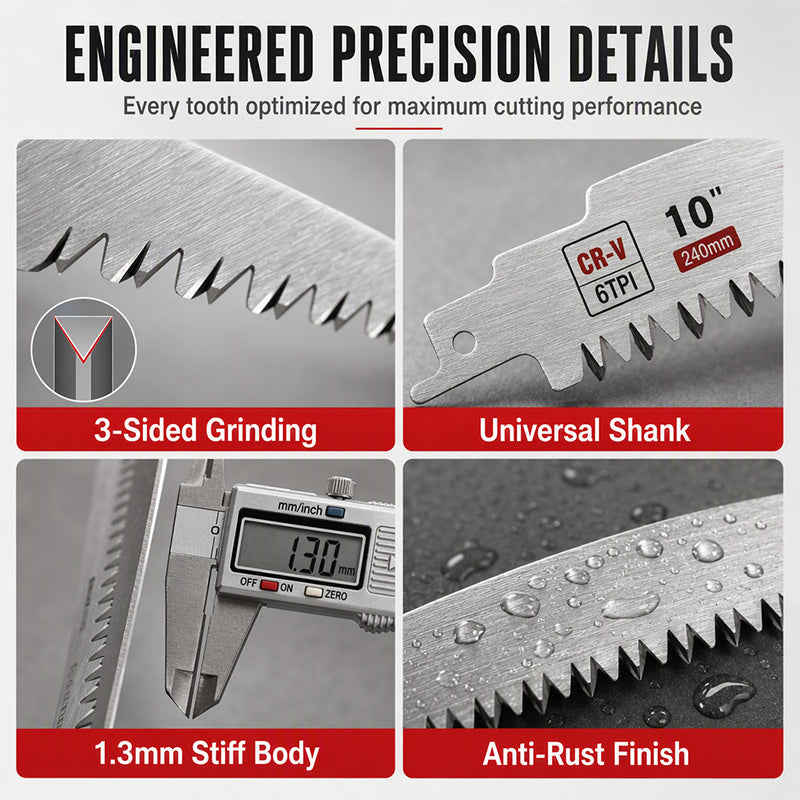 🔪 LIMITED-TIME 50% OFF ⚡ CR-V Reciprocating Saw Blades — Industrial-Grade, Triple-Ground Teeth