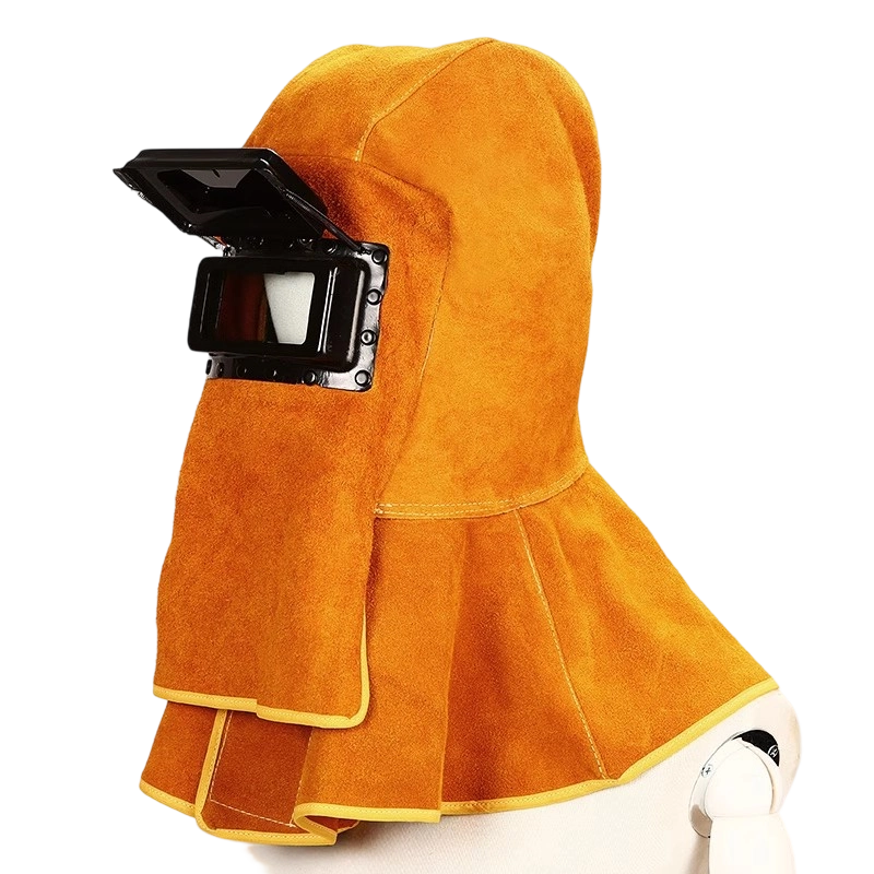 ⚡50% OFF!✨Heavy‑Duty Welding Mask with Neck & Shoulder Cover, Flip‑Up Dual Lens, Rivet‑Reinforced Welding Hood ✨
