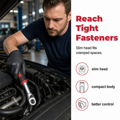 ⚡50% OFF!✨3.6V Rechargeable Electric Ratchet Wrench, 1/4‑Inch Drive Type‑C Charging, Cordless Compact Repair Tool 🔧