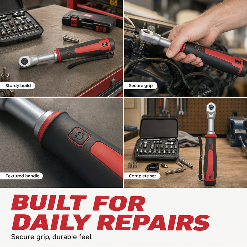 ⚡50% OFF!✨3.6V Rechargeable Electric Ratchet Wrench, 1/4‑Inch Drive Type‑C Charging, Cordless Compact Repair Tool 🔧