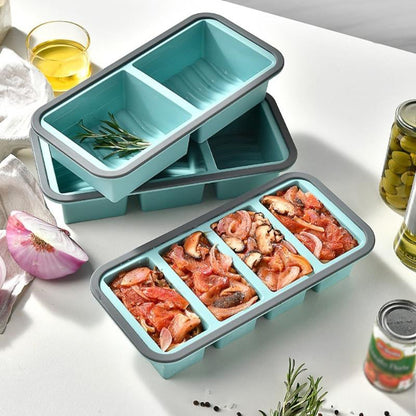 🍱 LIMITED-TIME 50% OFF! 🥗 Silicone Divided Meal Prep Container with Lid – Food-Grade Silicone, Smart Divided Design & Freezer-to-Oven Versatility 🔥