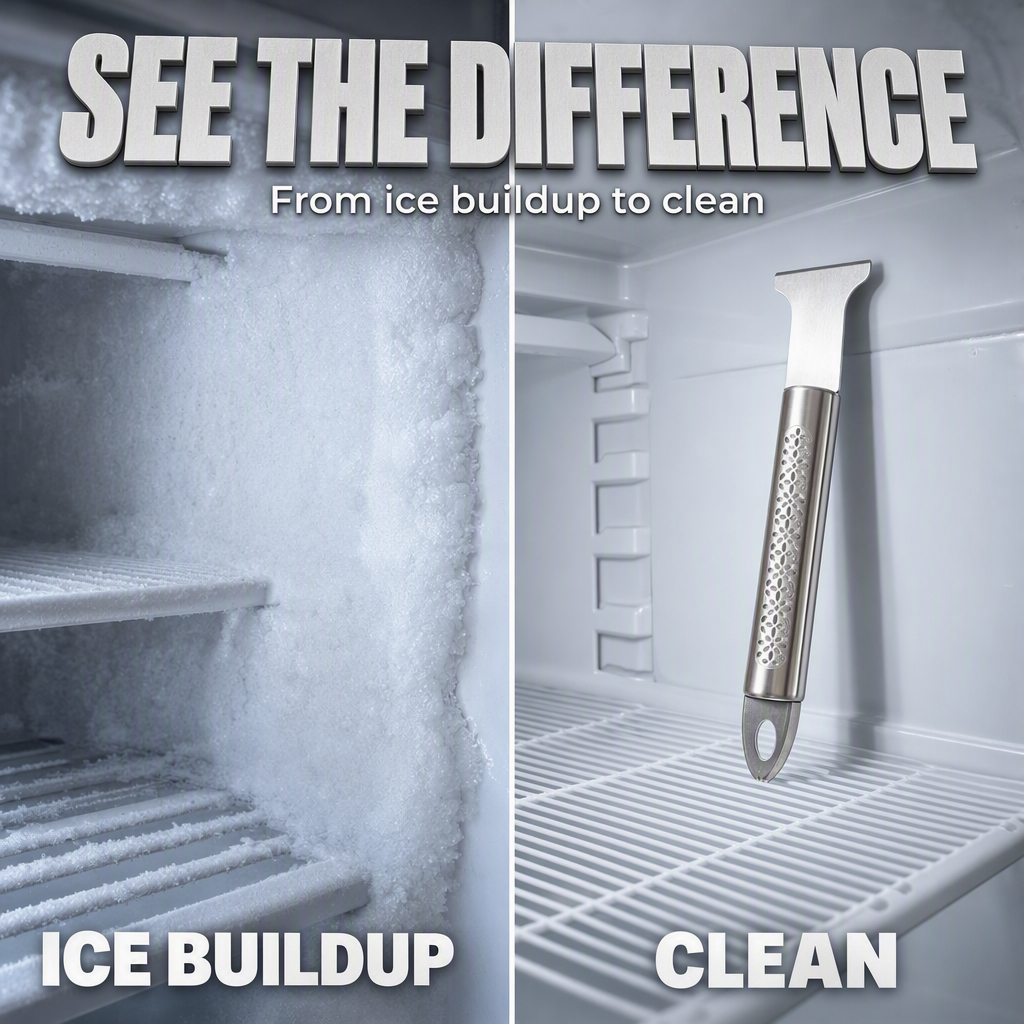 📢📢50% OFF !! ⏰Stainless Steel Freezer Ice Scraper Tool