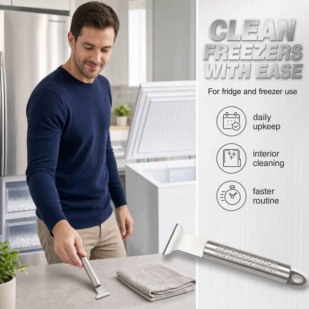📢📢50% OFF !! ⏰Stainless Steel Freezer Ice Scraper Tool