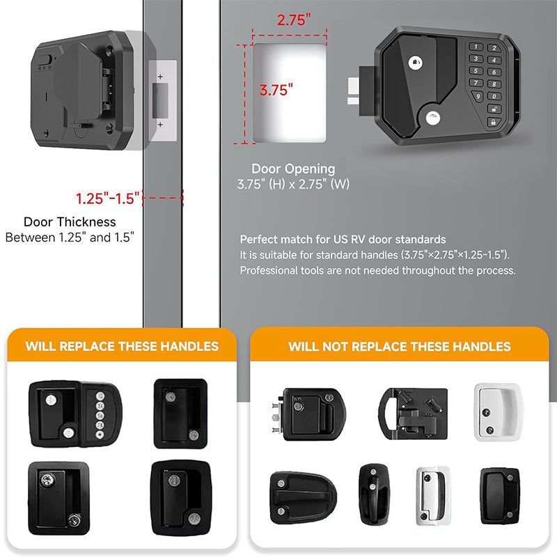 📢📢50% OFF !! ⏰ Waterproof Keyless Entry RV Door Lock