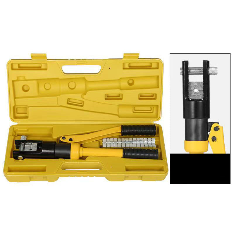 🔧 50% OFF NOW! 💪 Manual Hydraulic Crimping Tool – Hexagonal Molds, Interchangeable Dies & Insulated Handles – For Copper & Aluminum Terminals ⚡
