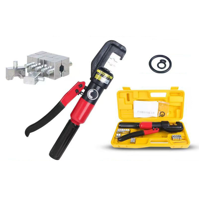 🔧 50% OFF NOW! 💪 Manual Hydraulic Crimping Tool – Hexagonal Molds, Interchangeable Dies & Insulated Handles – For Copper & Aluminum Terminals ⚡