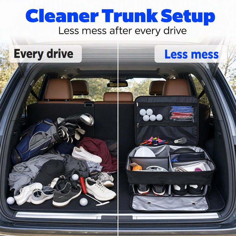 Large-Capacity Golf Trunk Organizer