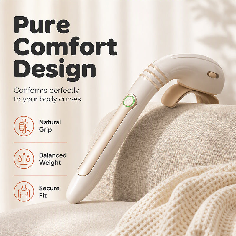 🔥HOT SALE 50% OFF! 💆‍♂️💨 Stop begging for a back rub — this long-handle massager reaches every knot you can't. Ergonomic, cordless, and surprisingly powerful. Your shoulders will finally get the memo. ✨