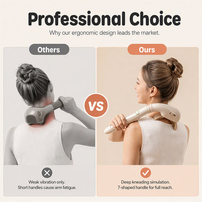 🔥HOT SALE 50% OFF! 💆‍♂️💨 Stop begging for a back rub — this long-handle massager reaches every knot you can't. Ergonomic, cordless, and surprisingly powerful. Your shoulders will finally get the memo. ✨