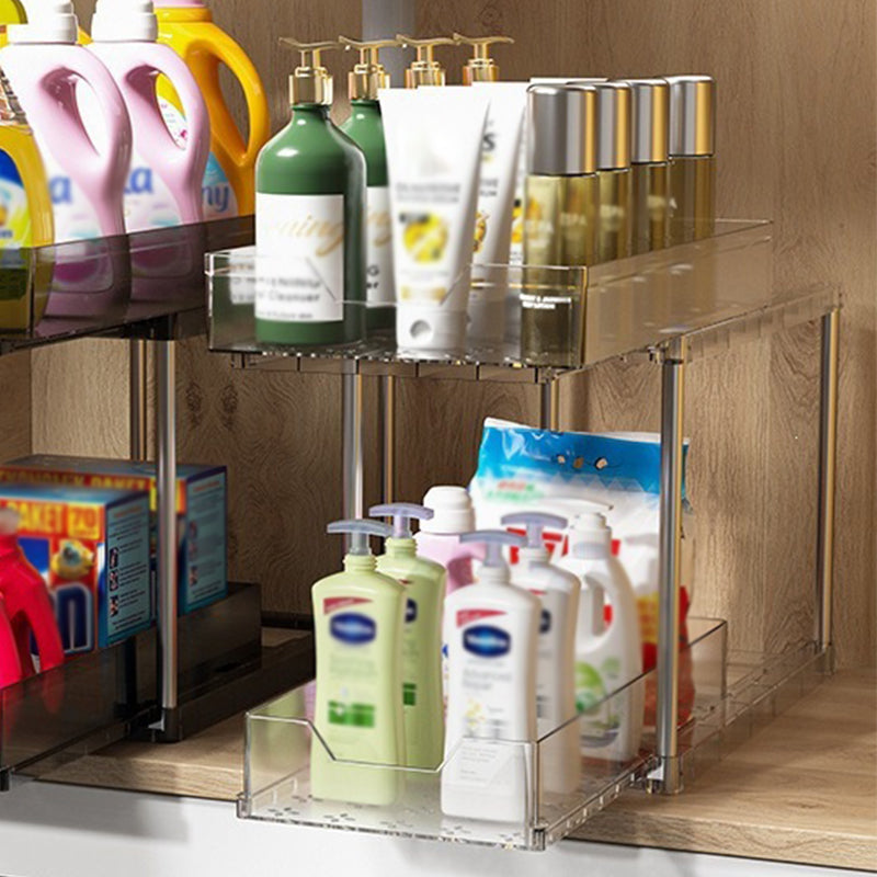 2-Tier Under Sink Organizer with Hooks