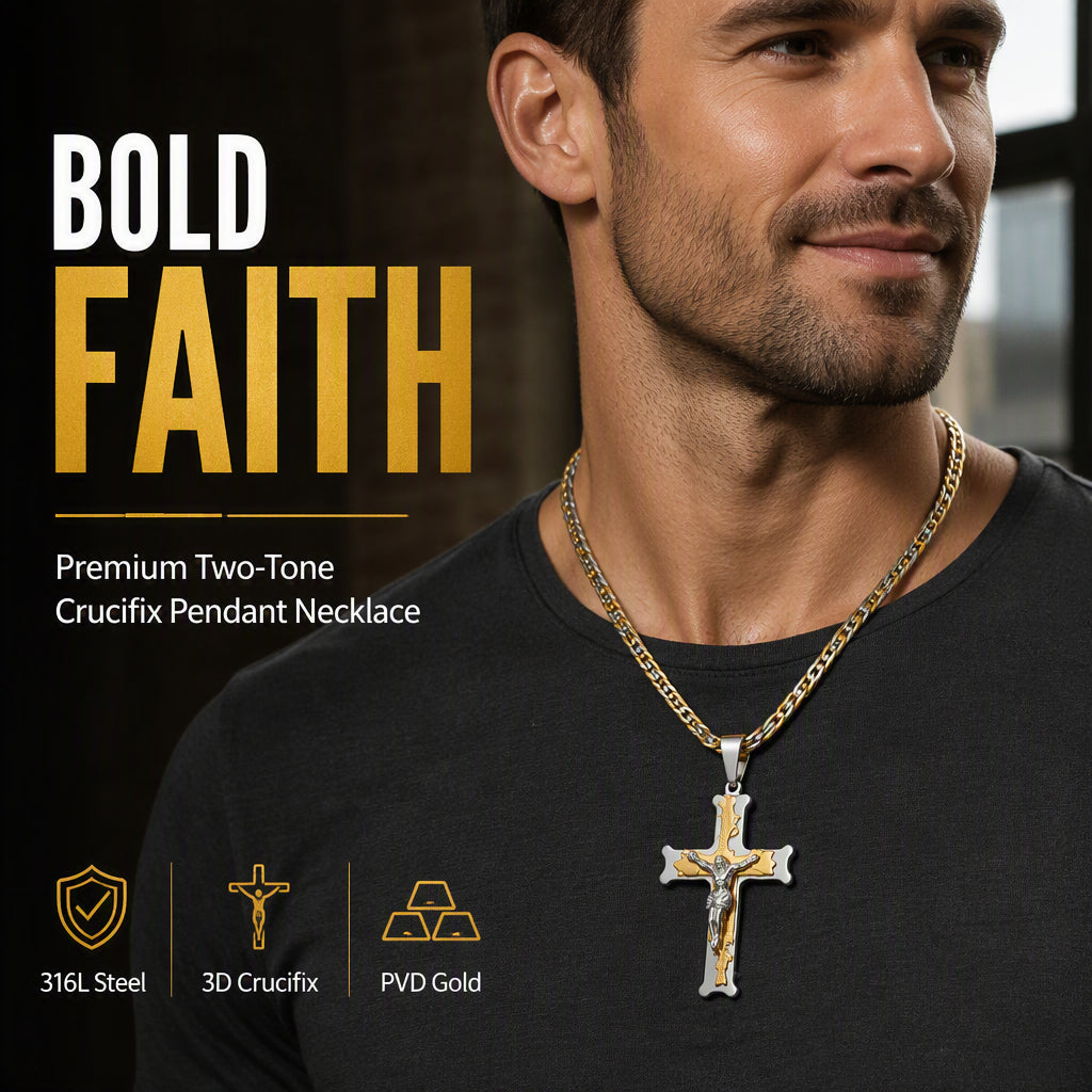 ✨2026 Hot Sale✝️Bold Cross Pendant Necklace