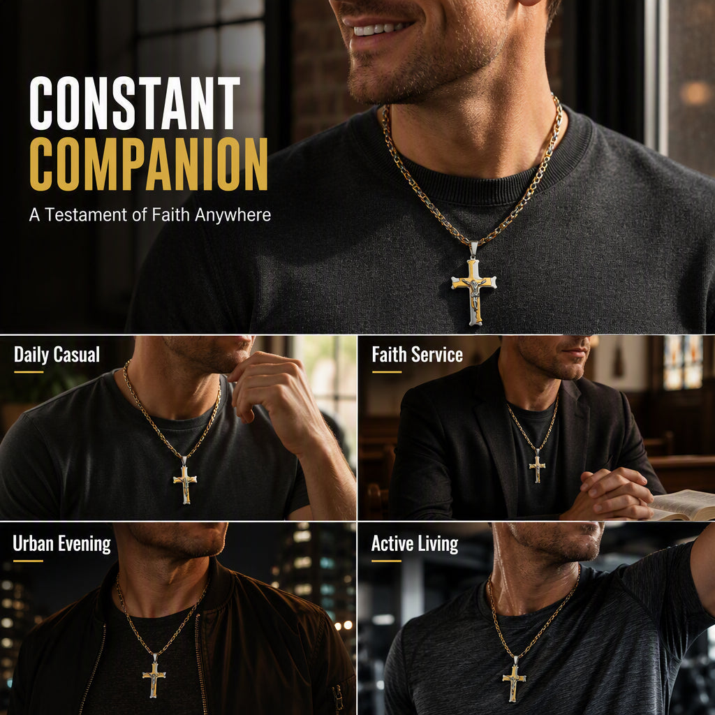 ✨2026 Hot Sale✝️Bold Cross Pendant Necklace