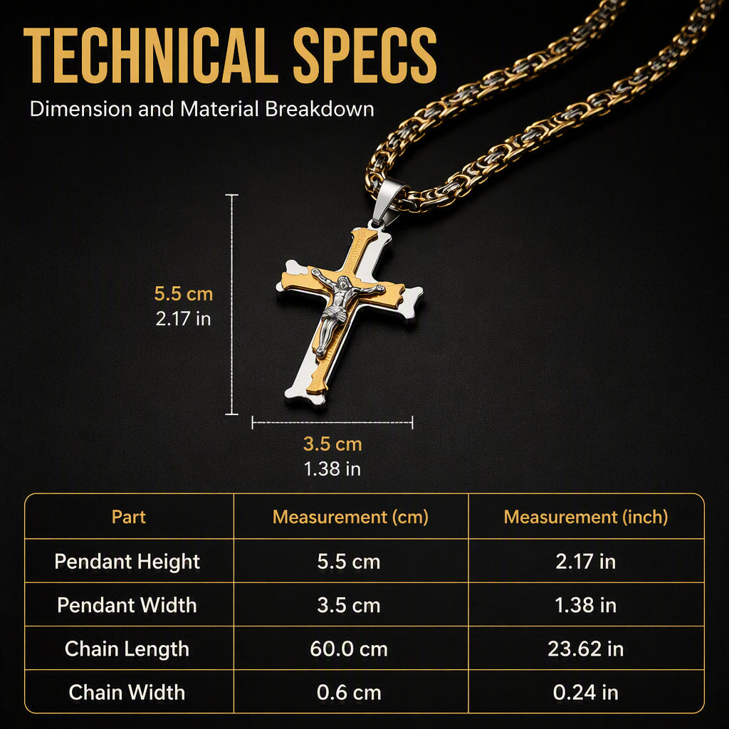 ✨2026 Hot Sale✝️Bold Cross Pendant Necklace