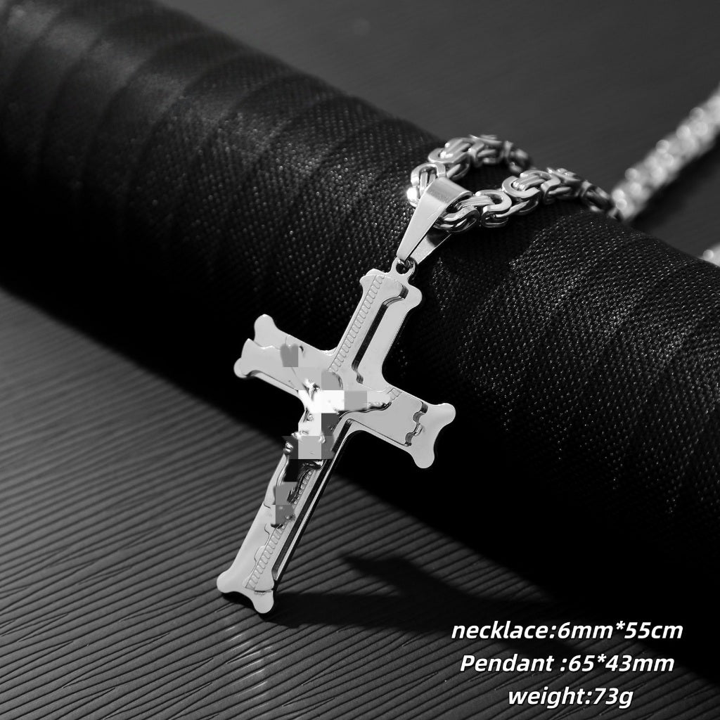 ✨2026 Hot Sale✝️Bold Cross Pendant Necklace