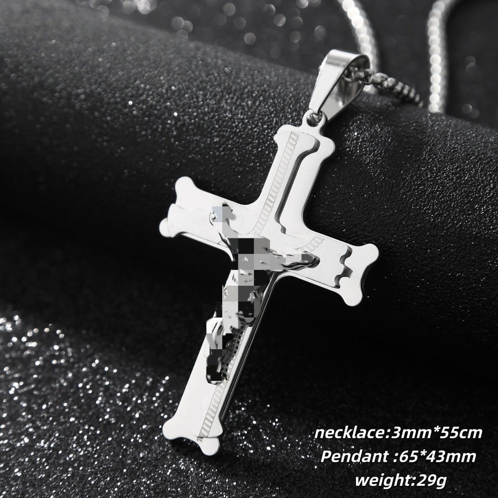 ✨2026 Hot Sale✝️Bold Cross Pendant Necklace
