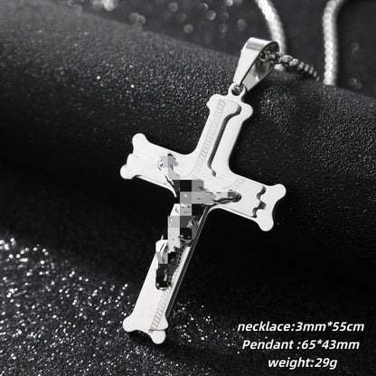 ✨2026 Hot Sale✝️Bold Cross Pendant Necklace