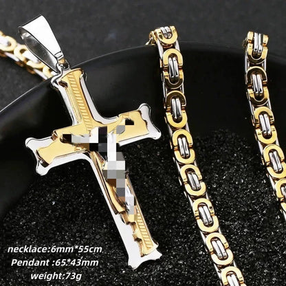 ✨2026 Hot Sale✝️Bold Cross Pendant Necklace