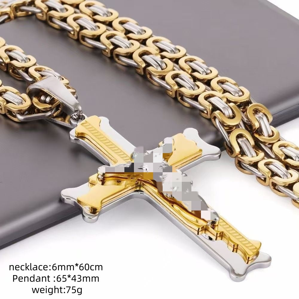 ✨2026 Hot Sale✝️Bold Cross Pendant Necklace