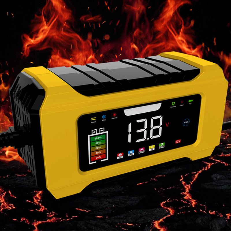 12V 6A Smart Car Battery Charger with LCD Display