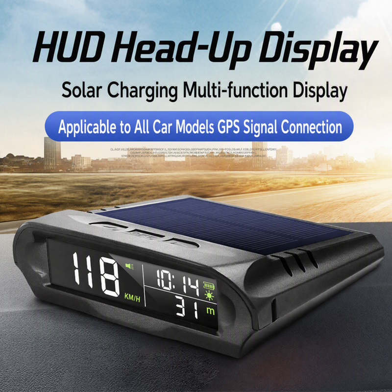 📢📢50% OFF !! ⏰ 2026 Sale — Over 24,000 Sold!🚗 Solar GPS Head‑Up Display‑Auto Brightness Speed Warning HUD ☀️