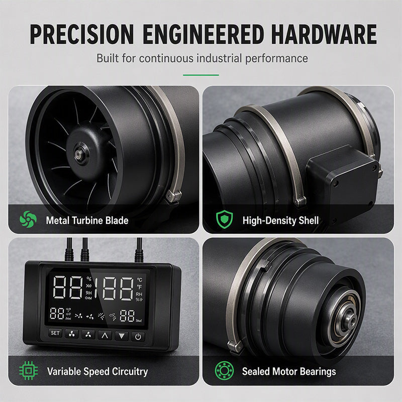 🎉 2026 Sale — Over 18,200 Sold!🌬️EC Mixed‑Flow Inline Duct Fan With Smart Digital Controller ✨