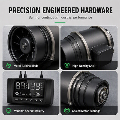 🎉 2026 Sale — Over 18,200 Sold!🌬️EC Mixed‑Flow Inline Duct Fan With Smart Digital Controller ✨