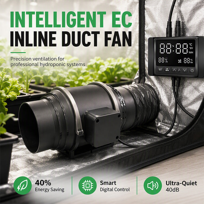 🎉 2026 Sale — Over 18,200 Sold!🌬️EC Mixed‑Flow Inline Duct Fan With Smart Digital Controller ✨