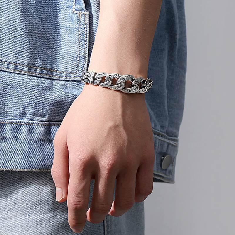 Men's Retro Six-Syllable Mantra Bracelet