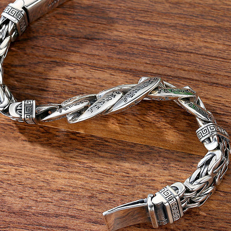 Men's Retro Six-Syllable Mantra Bracelet