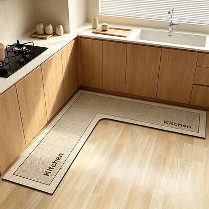 🎉2026 Sale Over 17,000 Sold! 🔥50% OFF! 🧊💧 Stop slipping on wet kitchen floors — this L-shaped mat absorbs water and oil fast, stays put, and cushions your feet while you cook. 🏠