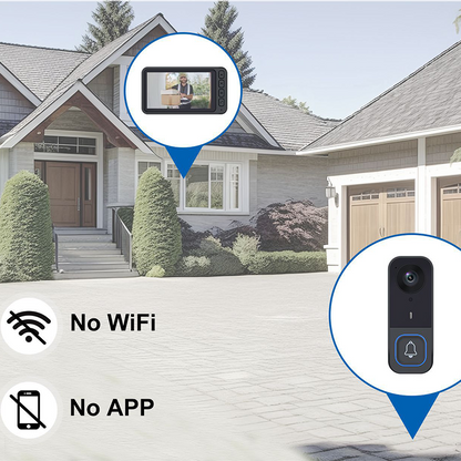 Wireless Video Doorbell with Screen Monitor
