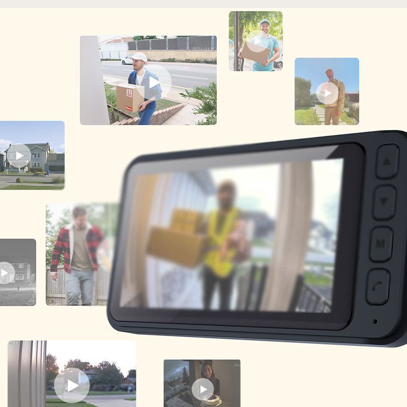 Wireless Video Doorbell with Screen Monitor