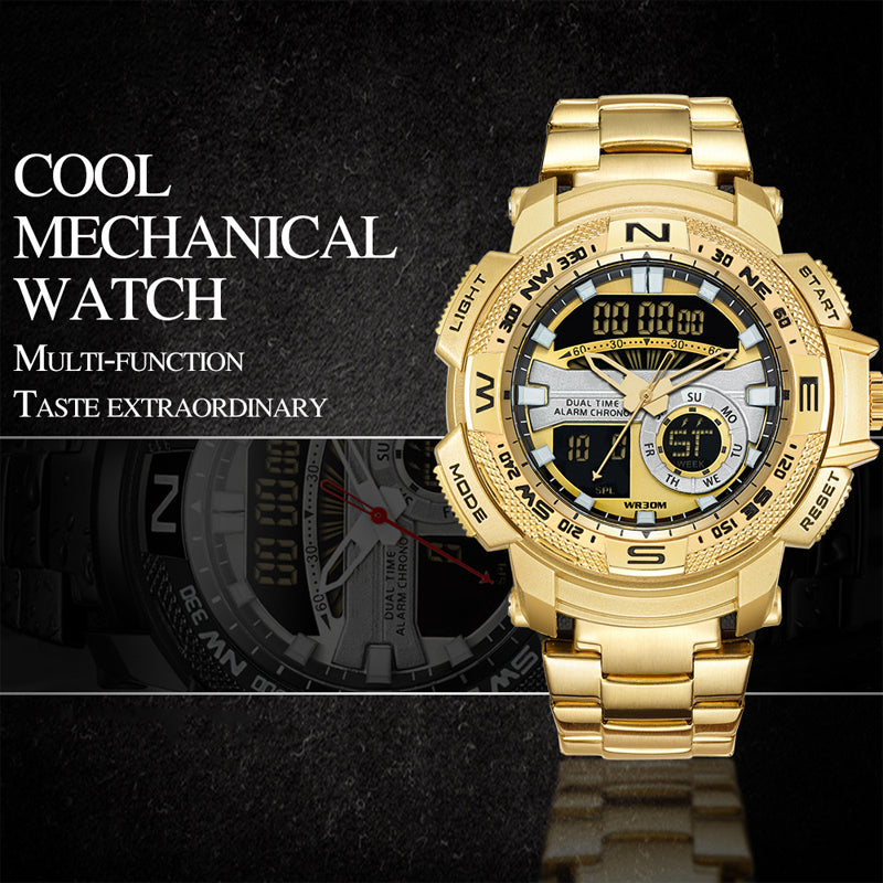 ⌚Men's Dual-Display Sports Watch – Analog-Digital, 3ATM Waterproof, Multi-Function
