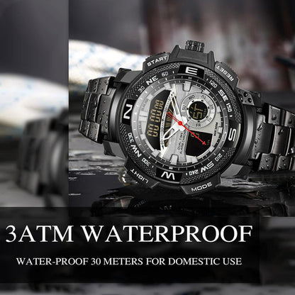 ⌚Men's Dual-Display Sports Watch – Analog-Digital, 3ATM Waterproof, Multi-Function