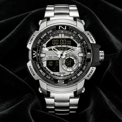 ⌚Men's Dual-Display Sports Watch – Analog-Digital, 3ATM Waterproof, Multi-Function