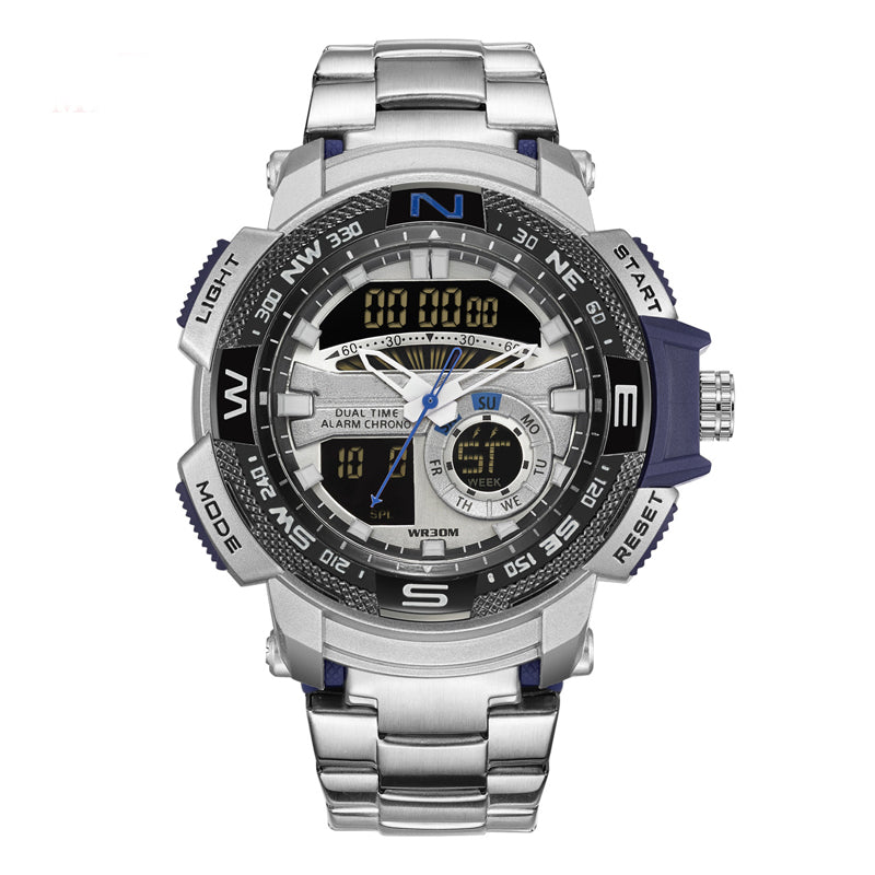 ⌚Men's Dual-Display Sports Watch – Analog-Digital, 3ATM Waterproof, Multi-Function