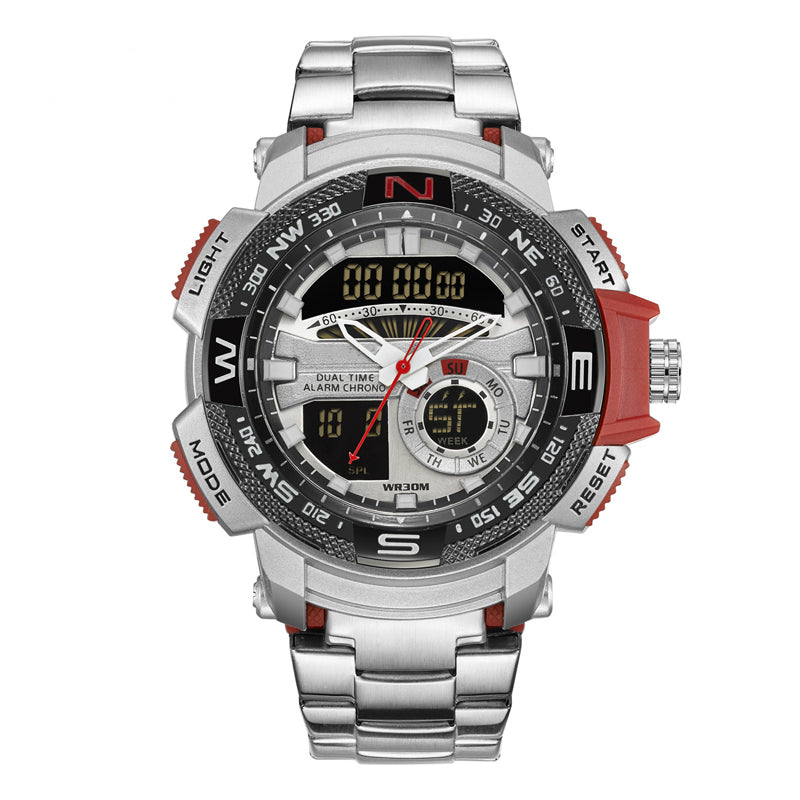 ⌚Men's Dual-Display Sports Watch – Analog-Digital, 3ATM Waterproof, Multi-Function