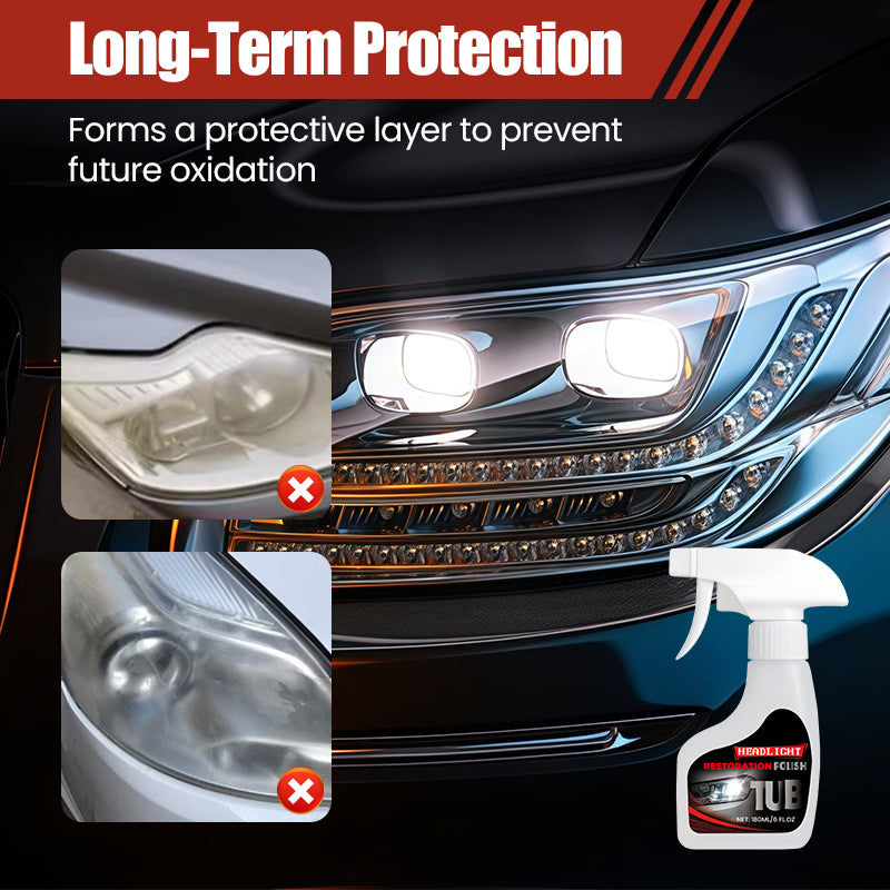 💡180ml Professional Car Headlight Restorer with Sponge