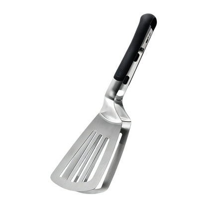 🍳 LIMITED-TIME 50% OFF! 🔥 2-in-1 Stainless Steel Food Spatula Tong – Efficient Oil Drainage, Comfort Grip & One-Hand Sliding Lock – Versatile Kitchen Essential ✨