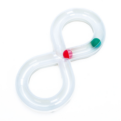 Interactive Figure-8 Cat Track Toy with Rolling Balls