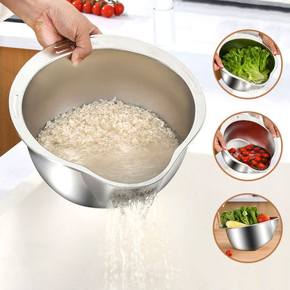 📢📢50% OFF !! ⏰Stainless Steel Rice Strainer Bowl