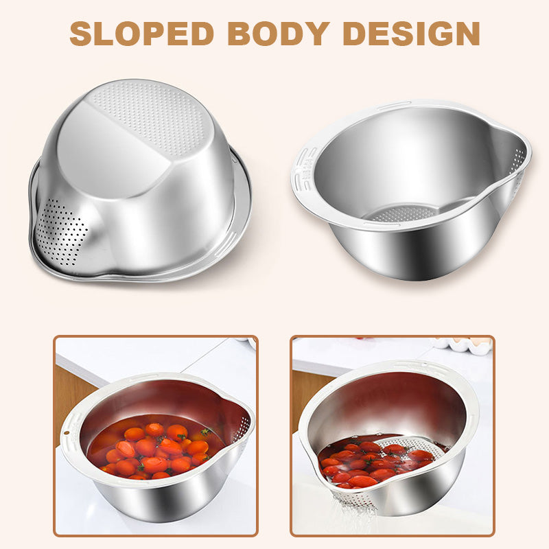 📢📢50% OFF !! ⏰Stainless Steel Rice Strainer Bowl