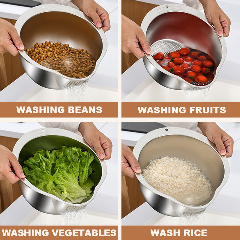 📢📢50% OFF !! ⏰Stainless Steel Rice Strainer Bowl