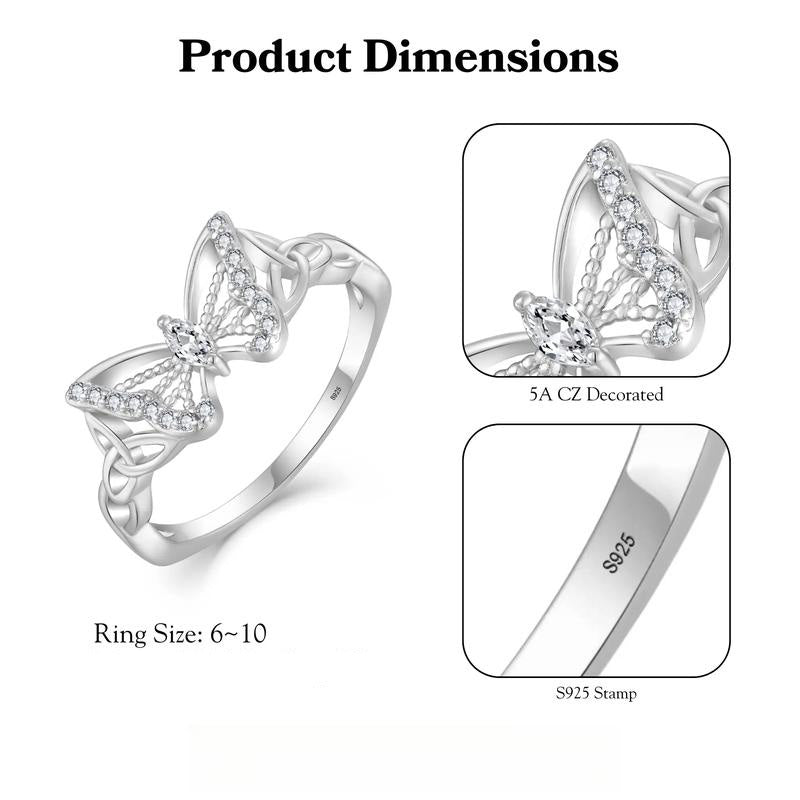 🦋Refined Delicate Butterfly Accent Ring💍