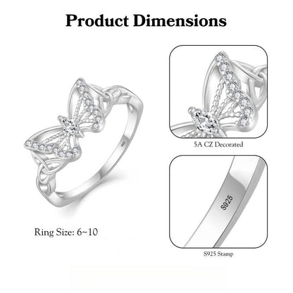 🦋Refined Delicate Butterfly Accent Ring💍