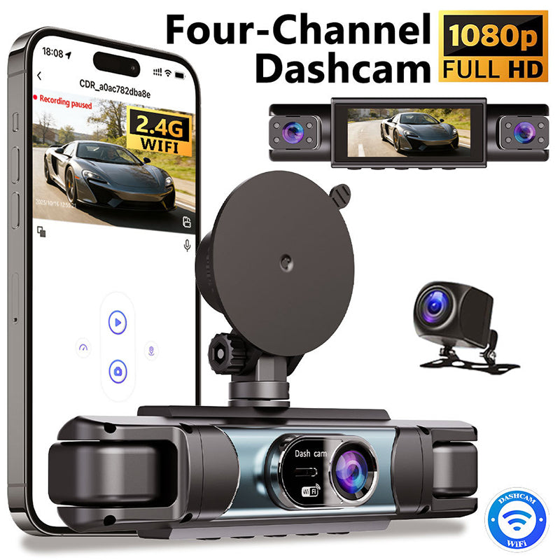 1080P Full HD Multi-Lens WiFi Car Dashcam