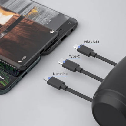 3 In 1 Retractable Cord Car Charger